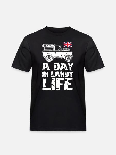 a day in landy life - Men's Workwear T-Shirt - black