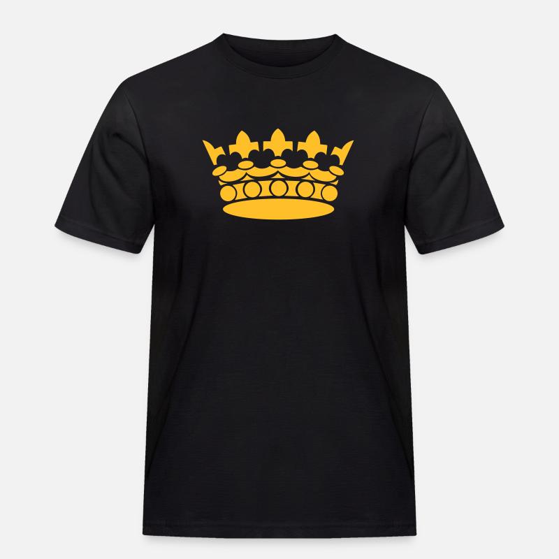 Krone Sieger König - Männer Workwear T-Shirt - Schwarz