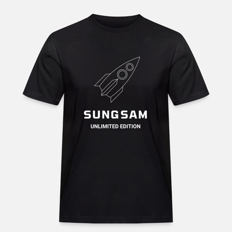 SUNGSAM EDITION ILLIMITEE (rocket) - Men's Workwear T-Shirt - black