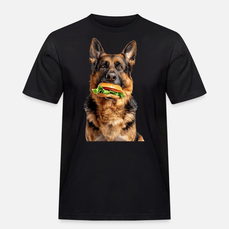 Deutscher Schäferhund - Männer Workwear T-Shirt - Schwarz