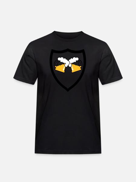 Bier Emblem 3c - Männer Workwear T-Shirt - Schwarz
