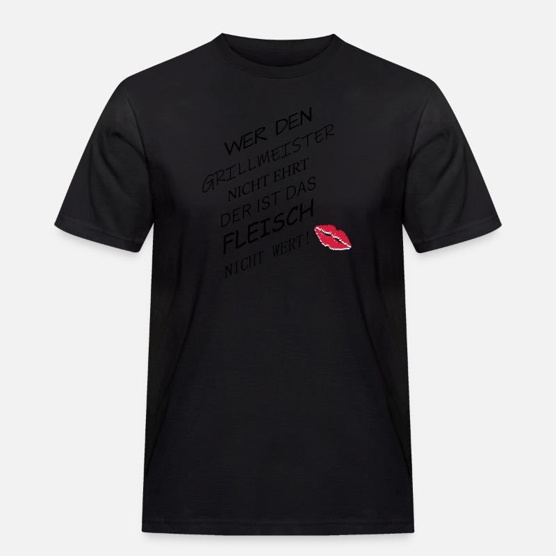 Fleisch nicht wert - Männer Workwear T-Shirt - Schwarz