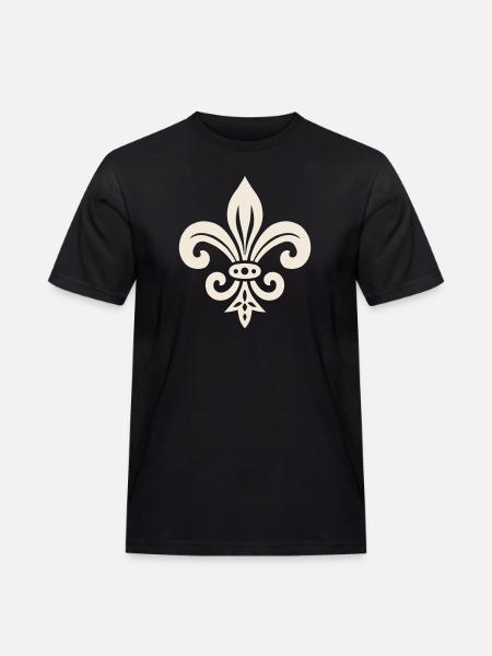 Simple Fleur de lis Design - T-shirt Workwear homme - noir