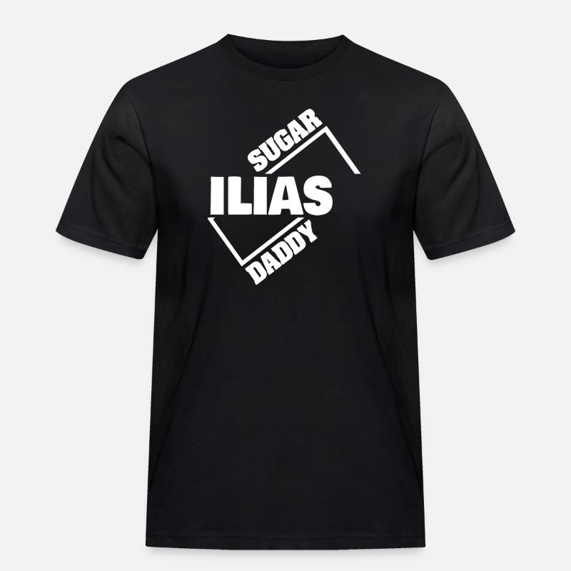 Sugardaddy Ilias - Männer Workwear T-Shirt - Schwarz
