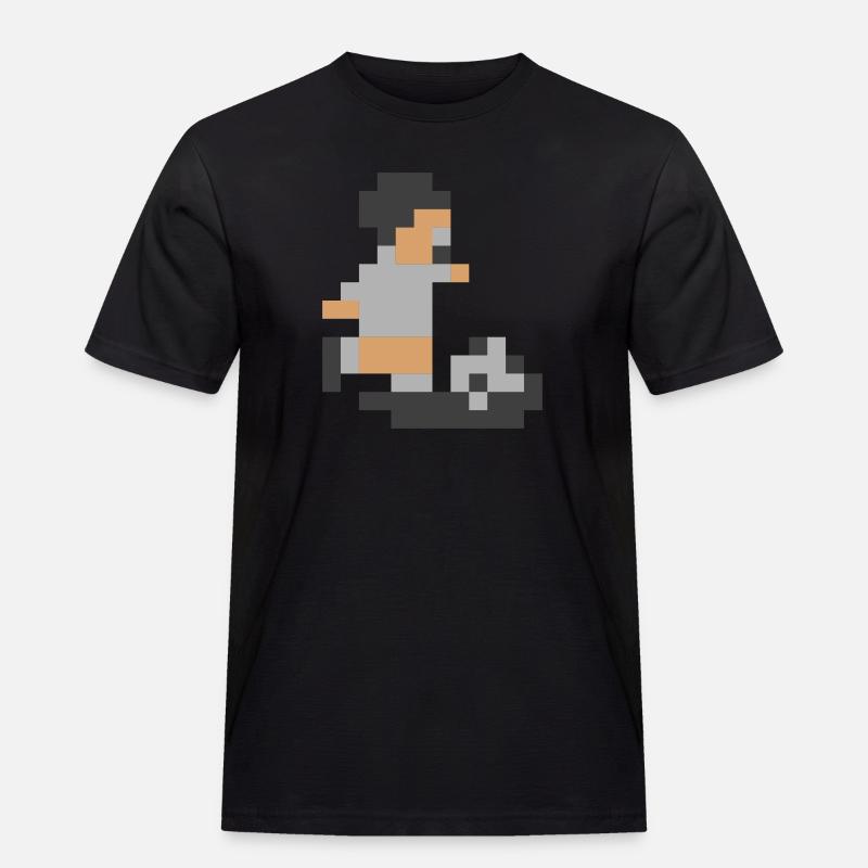 Sensi Pixel Man - Männer Workwear T-Shirt - Schwarz