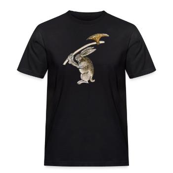 Killer Rabbit - Männer Workwear T-Shirt - Schwarz - Vorne - AI Model Male 178 light (178cm)