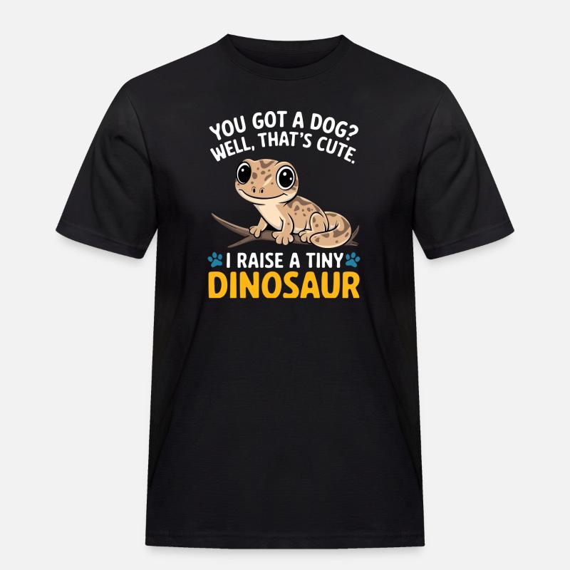 Funny Tiny Dinosaur Lizard - Men's Workwear T-Shirt - black