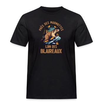 Humour marmotte - T-shirt Workwear homme - noir - Devant - AI Model Male 178 light (178cm)