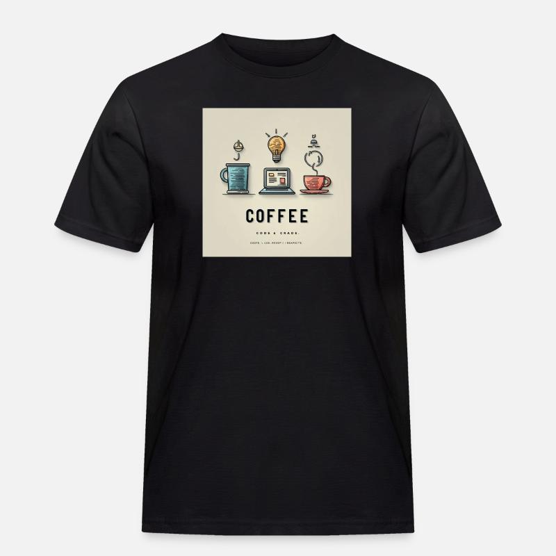 Conception du code du café - T-shirt Workwear homme - noir