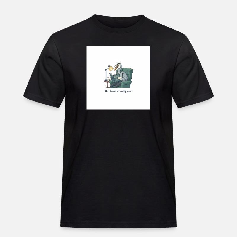 Quantenvogel-Lesen im Sessel - Männer Workwear T-Shirt - Schwarz