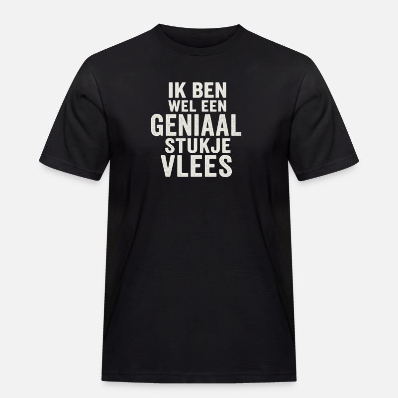 Genialer Fleisch-Tippfehler - Männer Workwear T-Shirt - Schwarz