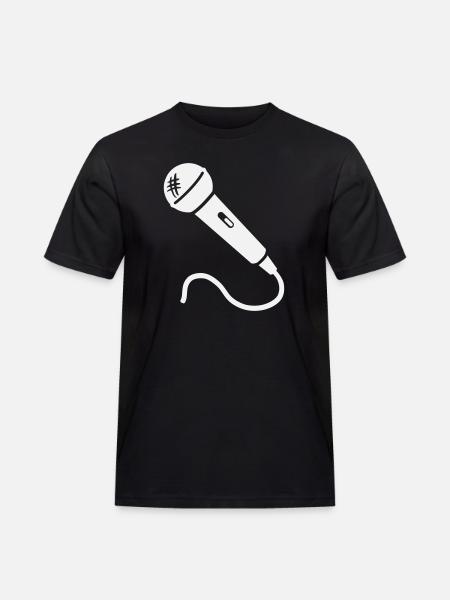 Microphone Karaoke Musician Singer Microphone Singing - Men's Workwear T-Shirt - black