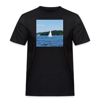 Boot - Männer Workwear T-Shirt - Schwarz - Vorne - AI Model Male 178 light (178cm)