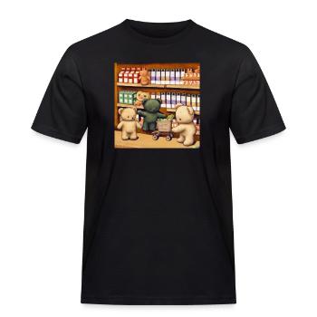Japanische Teddybären - Männer Workwear T-Shirt - Schwarz - Vorne - AI Model Male 178 light (178cm)
