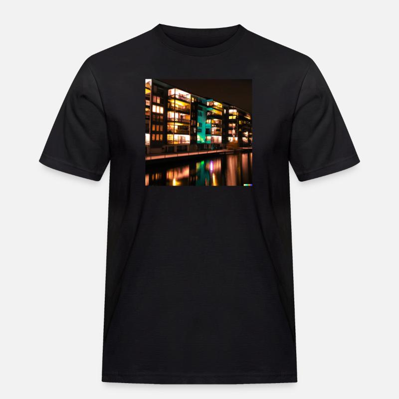 Stadtleben - Männer Workwear T-Shirt - Schwarz