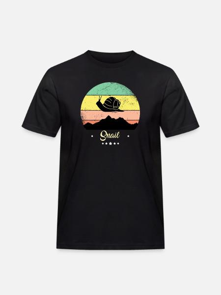 Etana vintage retro eläinten auringonlasku - Miesten Workwear t-paita - musta