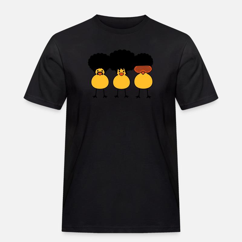 Funky Chicks - Männer Workwear T-Shirt - Schwarz