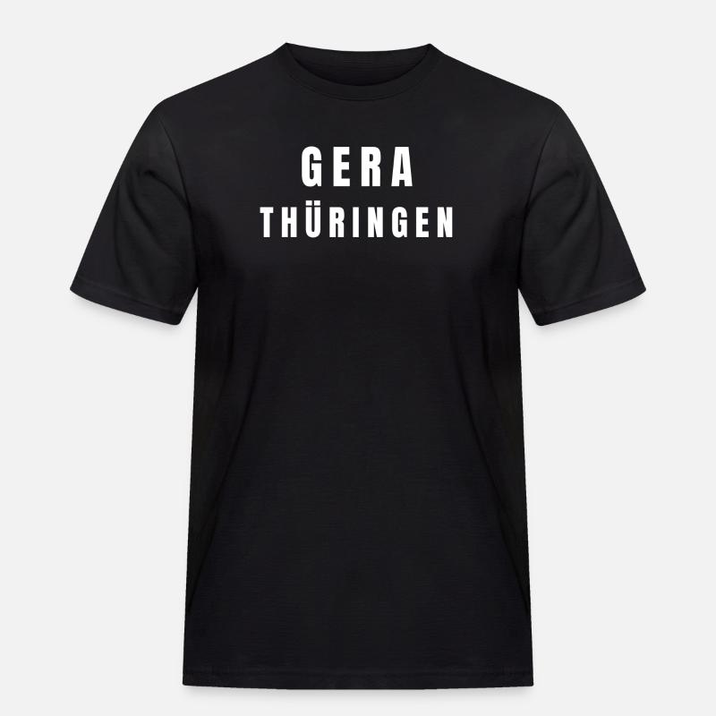 Gera, Thuringia - Men's Workwear T-Shirt - black