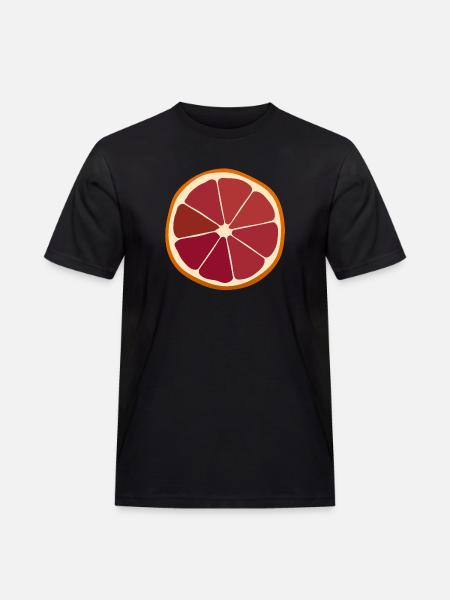 Eine Scheibe der Blutorange - Männer Workwear T-Shirt - Schwarz