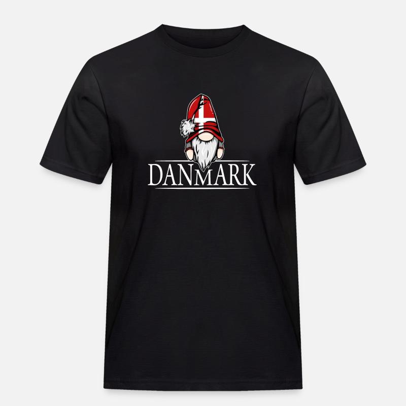 Nisser Gnome Dänemark Wilsigns - Männer Workwear T-Shirt - Schwarz