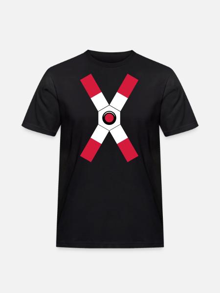 Andreaskreuz Warnlicht - Männer Workwear T-Shirt - Schwarz
