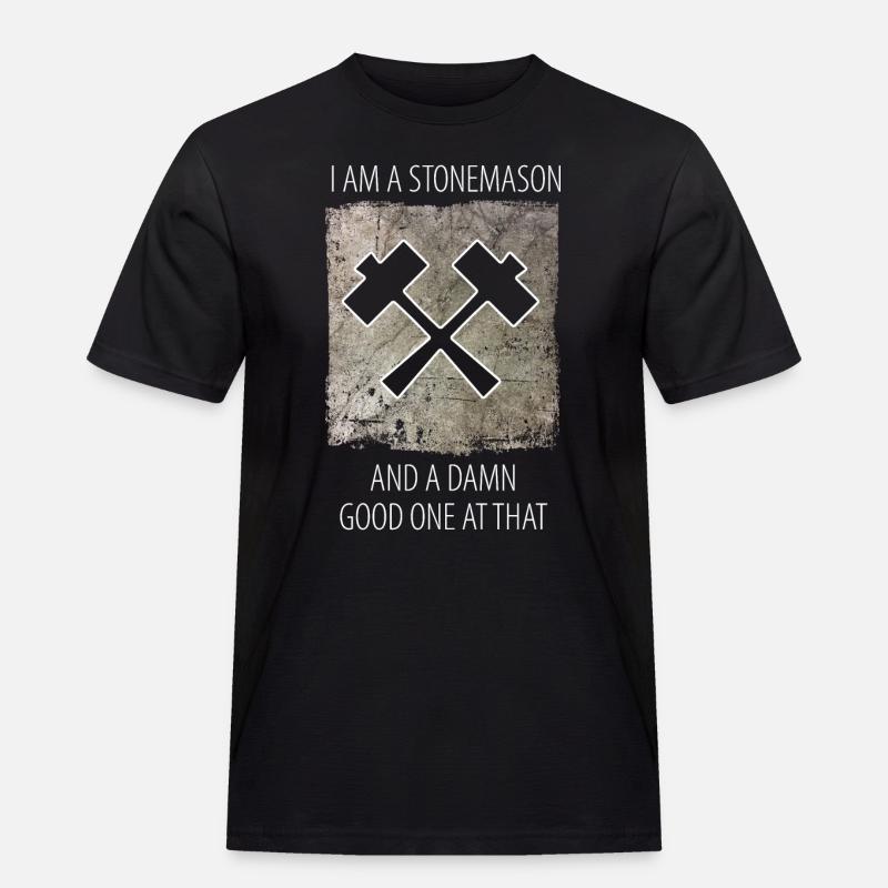 Steinmetz Steinbildhauer Spruch - Männer Workwear T-Shirt - Schwarz