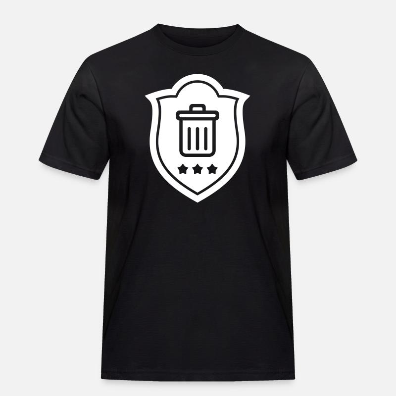 Müllmann / Müllarbeiter / Müllwerker / Müllabfuhr - Männer Workwear T-Shirt - Schwarz
