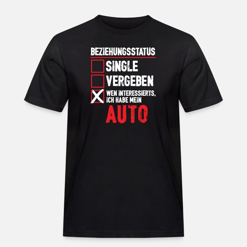 Beziehungsstatus Auto - Männer Workwear T-Shirt - Schwarz