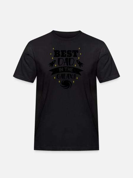 Best dad in the galaxy - Men's Workwear T-Shirt - black