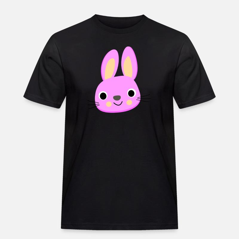 Bunny - Männer Workwear T-Shirt - Schwarz