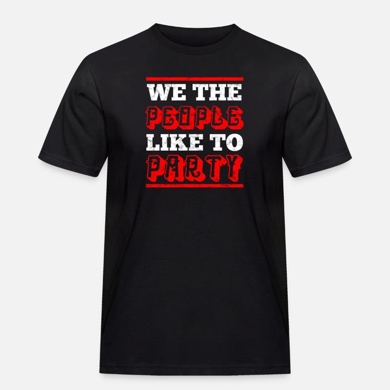 Wir feiern gerne - Partyshirt - Männer Workwear T-Shirt - Schwarz