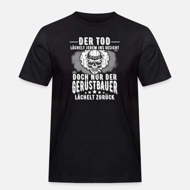 Gerüstbauer - Männer Workwear T-Shirt - Schwarz
