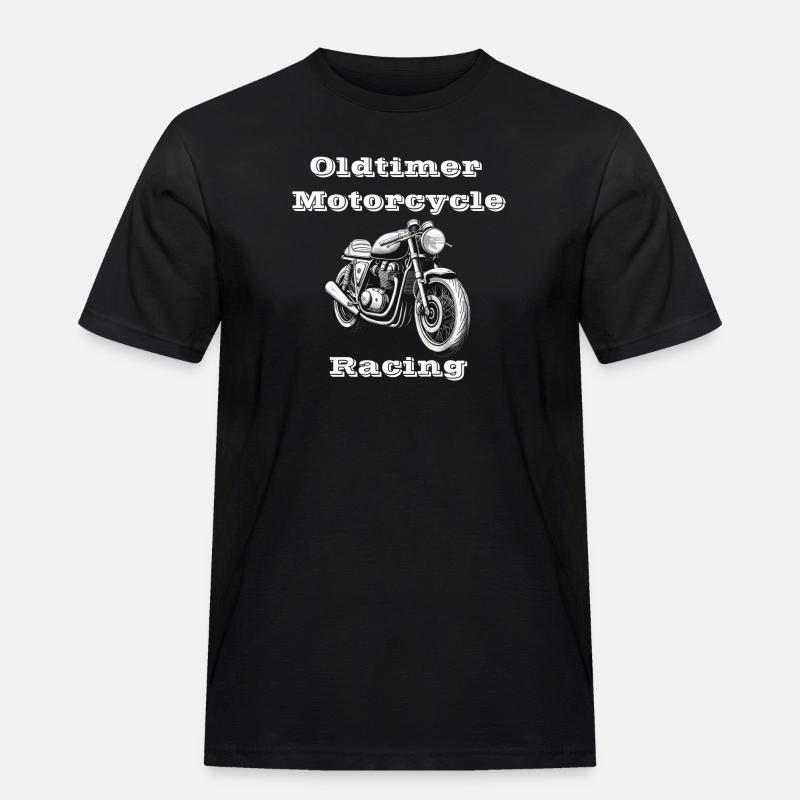 Oldtimer Motorcycle Racing white - Men's Workwear T-Shirt - black
