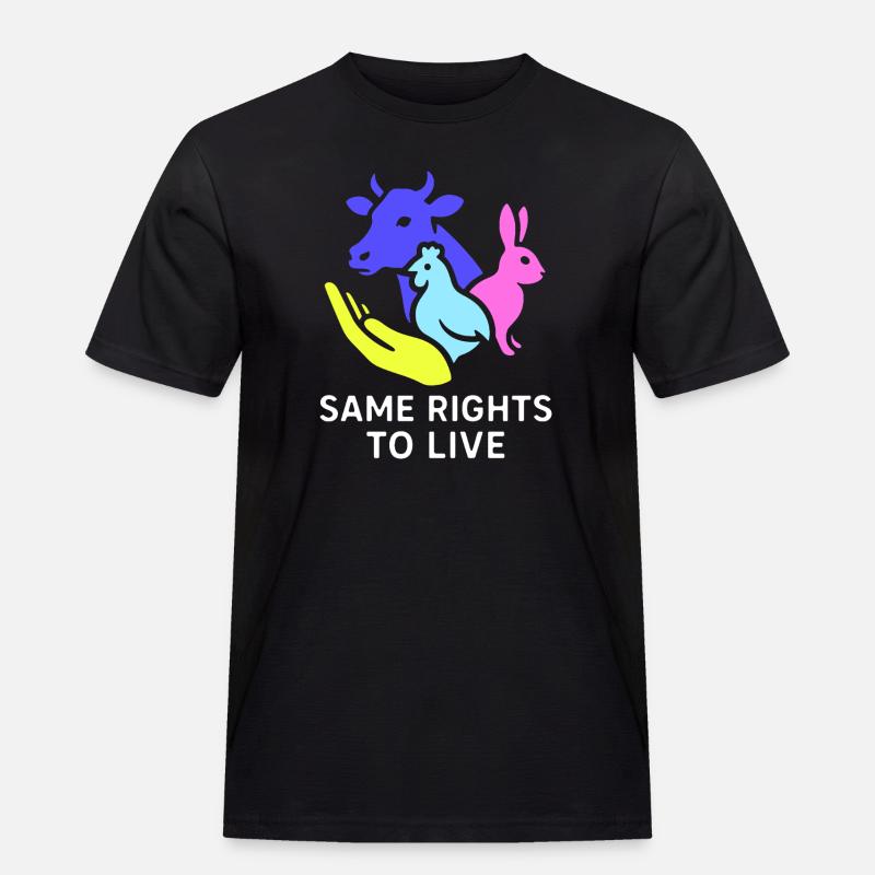 same rights to live - Männer Workwear T-Shirt - Schwarz