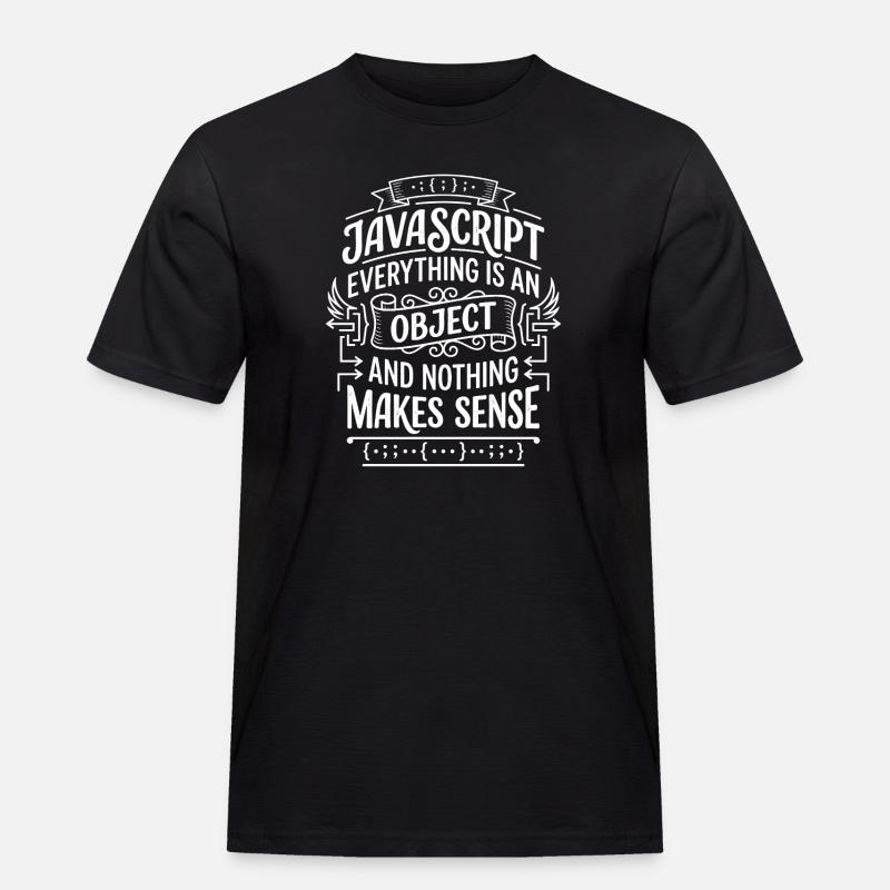 JavaScript: Everything is an object - Men's Workwear T-Shirt - black