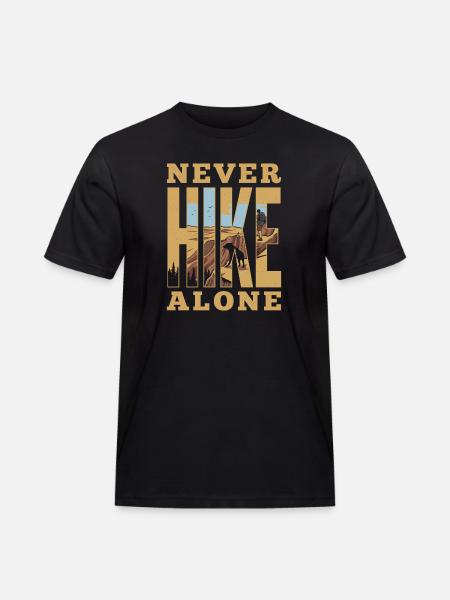 Mountains - Never Hike Alone - Men's Workwear T-Shirt - black