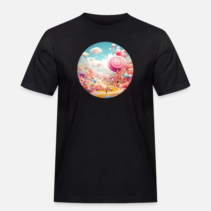 Traumhafte Entdeckungen: Kreative Abenteuer - Männer Workwear T-Shirt - Schwarz