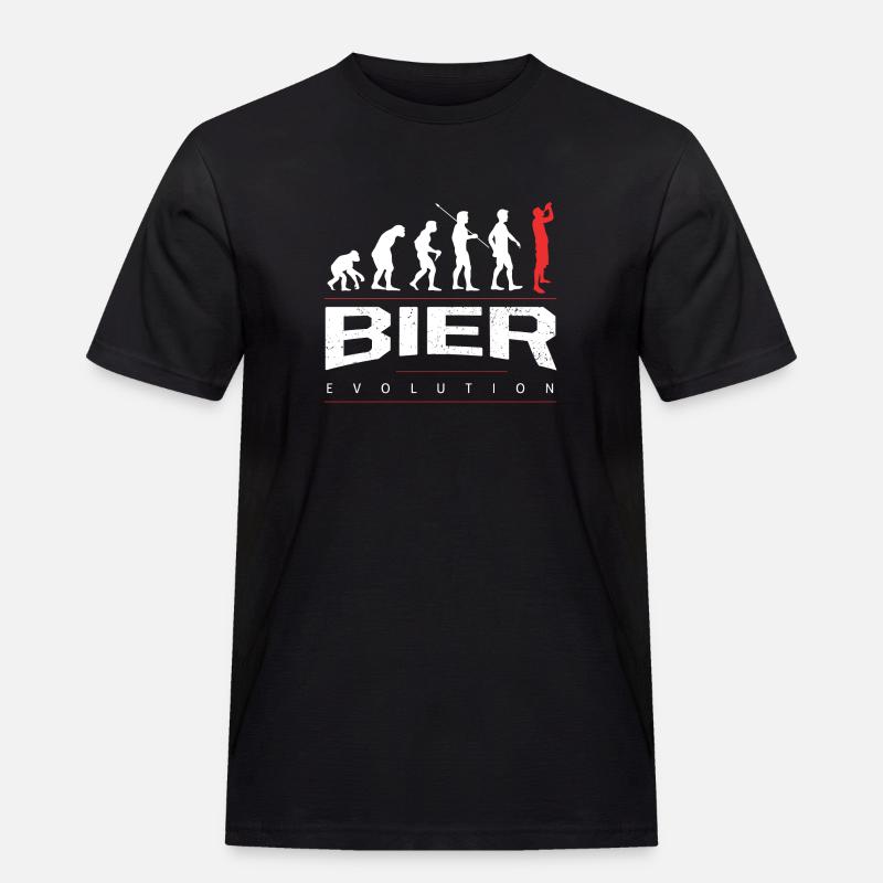 The beer evolution - Men's Workwear T-Shirt - black