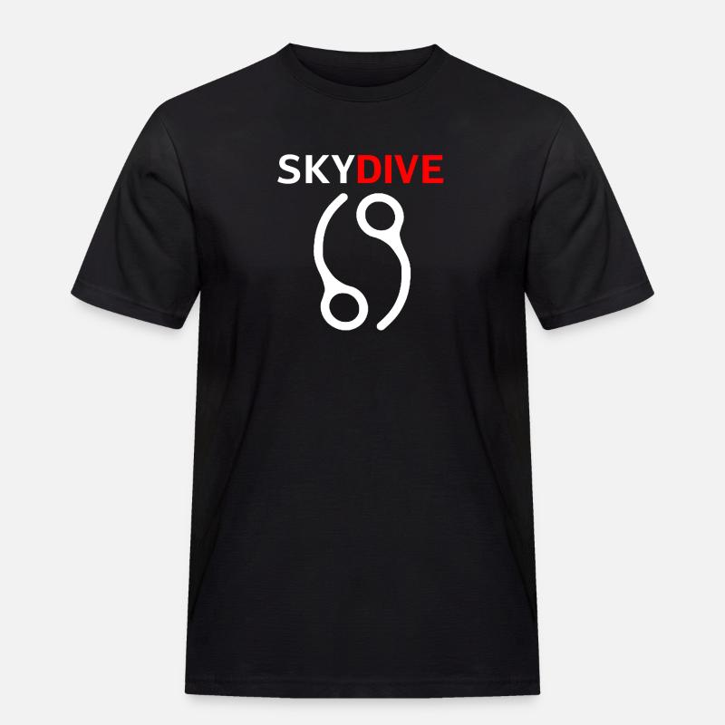 Skydive Pin 69 White - Männer Workwear T-Shirt - Schwarz