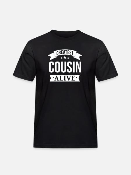 GREATEST COUSIN ALIVE - Men's Workwear T-Shirt - black