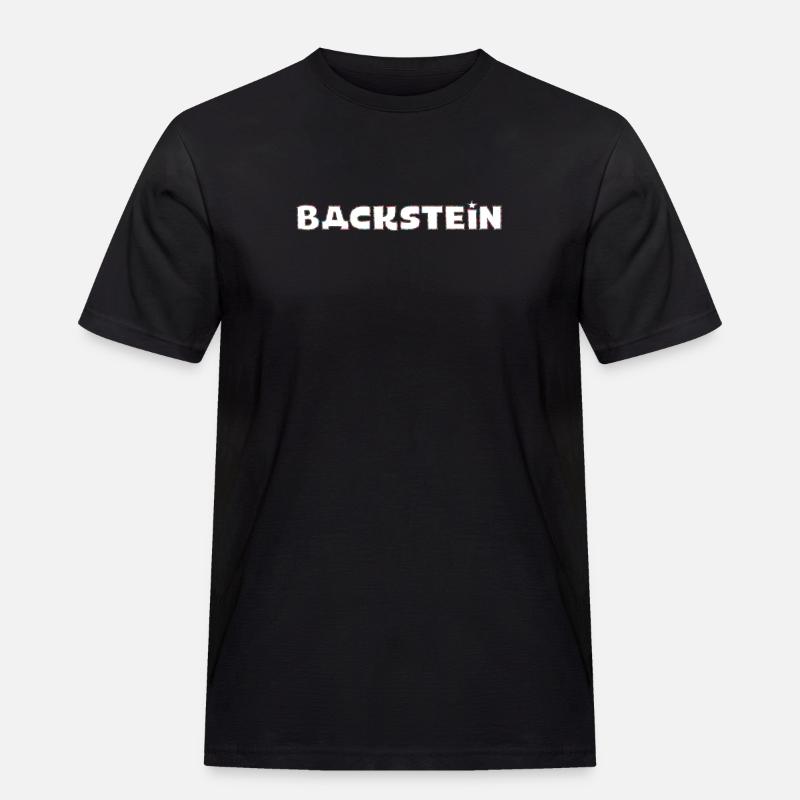 Backstein - Männer Workwear T-Shirt - Schwarz