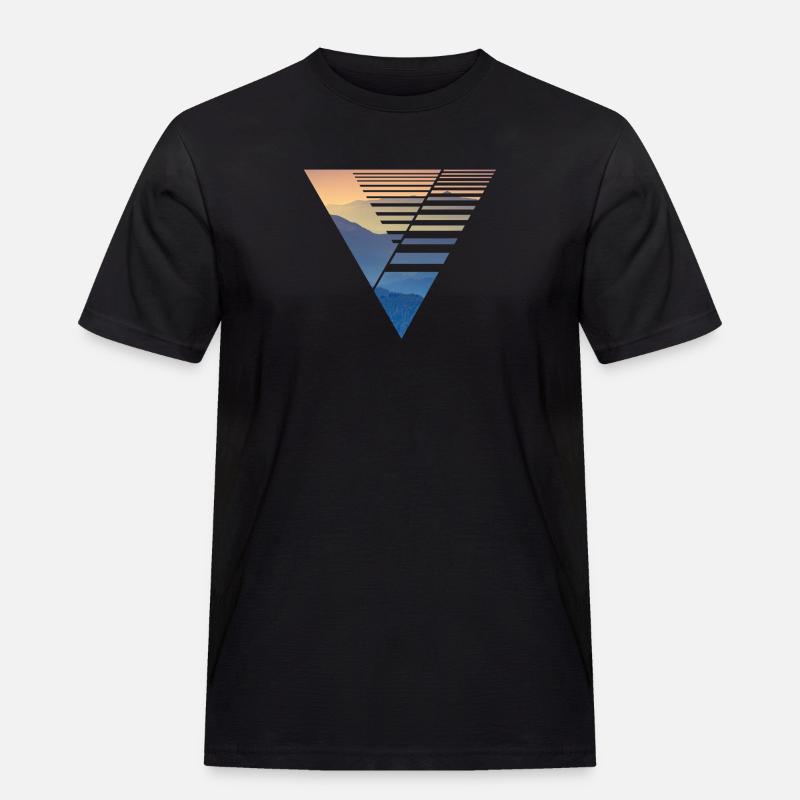 Vector Design Triangle - Männer Workwear T-Shirt - Schwarz