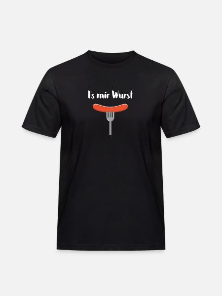 Is mir Wurst - Männer Workwear T-Shirt - Schwarz