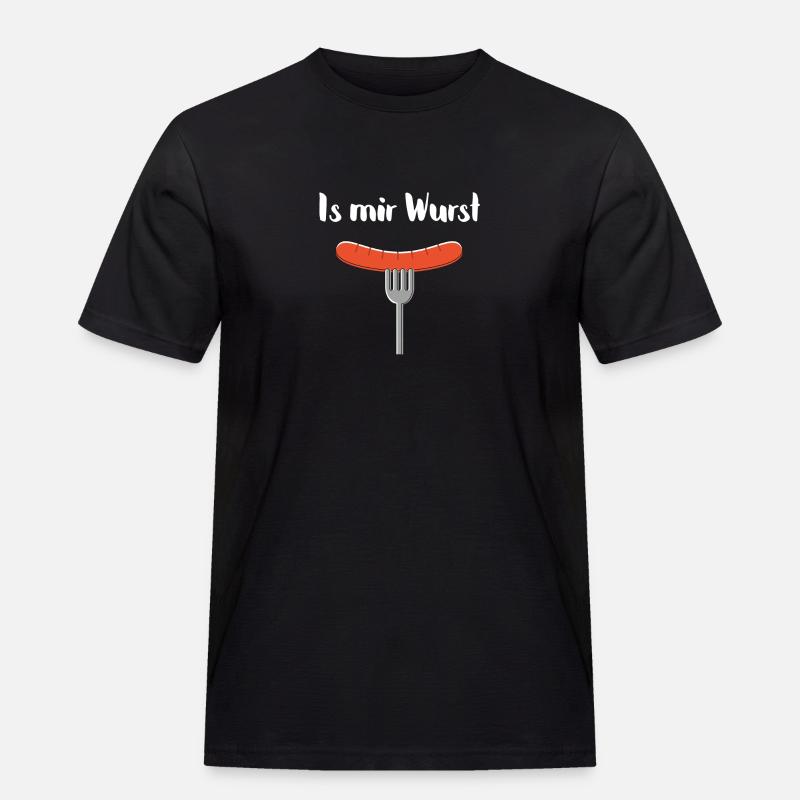 Is mir Wurst - Männer Workwear T-Shirt - Schwarz