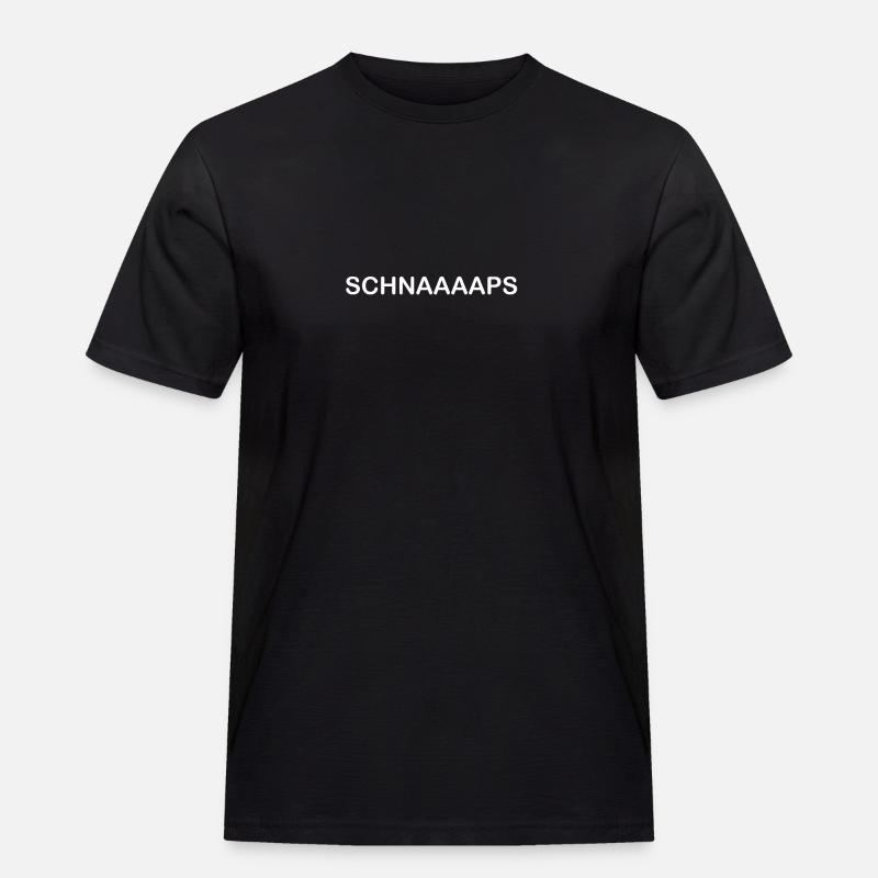 Schnaps - Männer Workwear T-Shirt - Schwarz