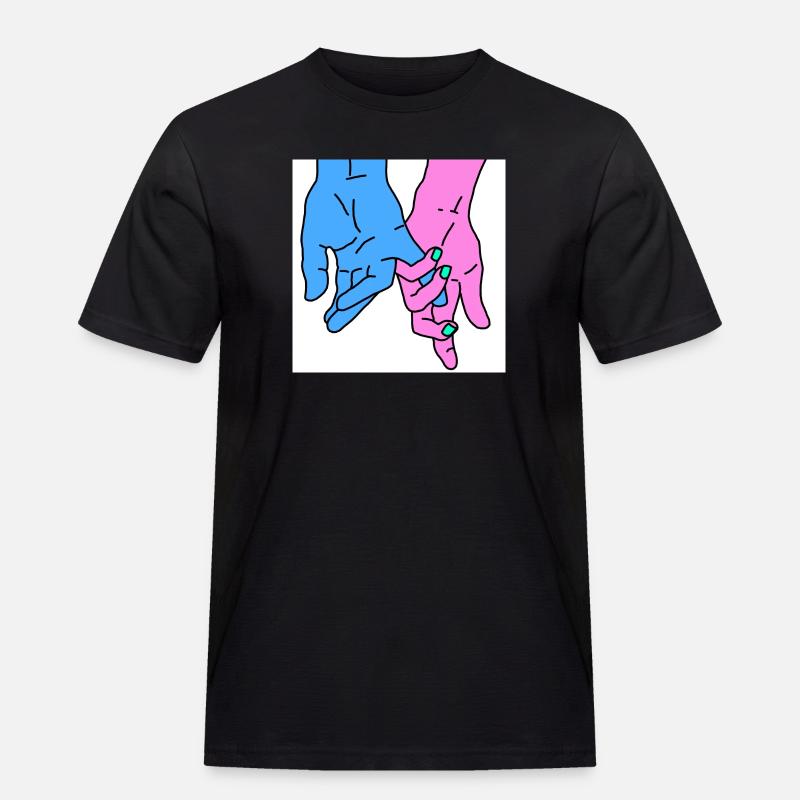 hands rosa - Männer Workwear T-Shirt - Schwarz