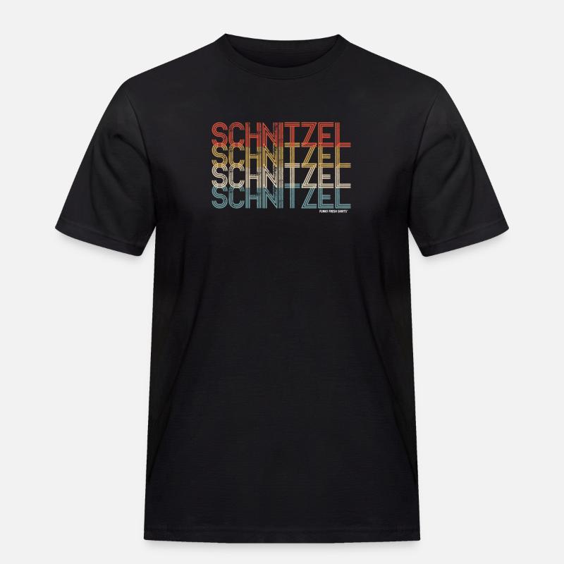 Schnitzel Geschenk - Männer Workwear T-Shirt - Schwarz