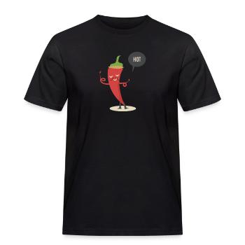 HOT CHILLI! - Men's Workwear T-Shirt - black - Front - AI Model Male 178 light (178cm)