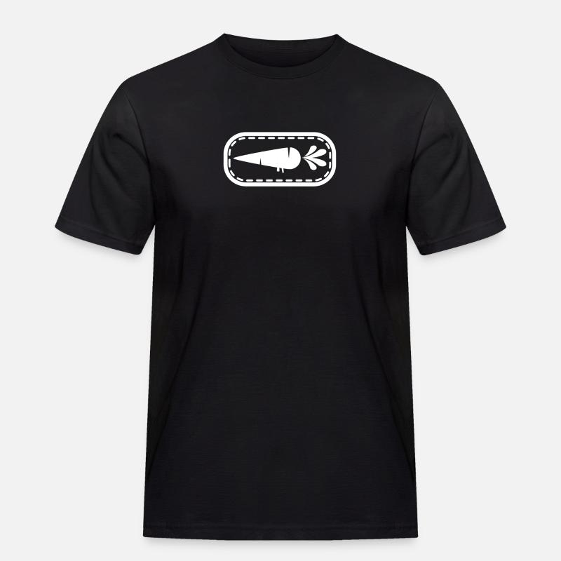 Karotte - Männer Workwear T-Shirt - Schwarz