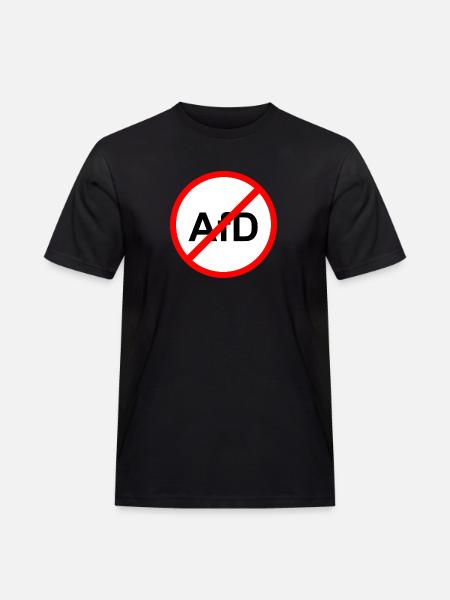 No AfD road sign - Men's Workwear T-Shirt - black